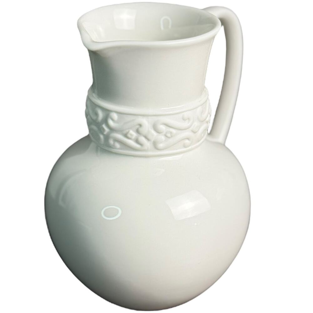 NIB Katy‎ Briscoe Bone China White Bisque Small Pitcher